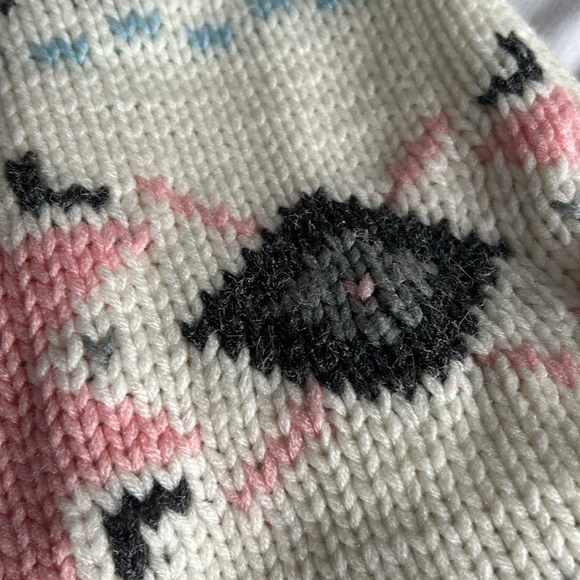 🌻4/$20 Vintage Pattern Knit Button Up Cardigan By Impulse Made In Taiwan Medium - Picture 15 of 16